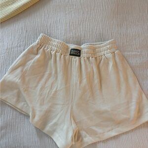 Daily Drills Ivory Ribbed Lounge Shorts
